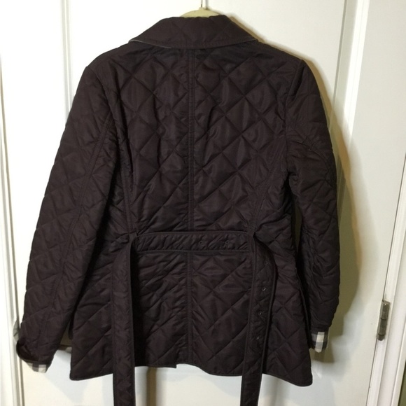 BURRBERRY BRIT JACKET WITH CLASSIC NOVA CHECK LINING.  SIZE 4 QUILTED JACKET​ - Picture 2 of 7